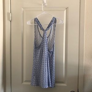 Blue geometric Banana Republic Tank Top